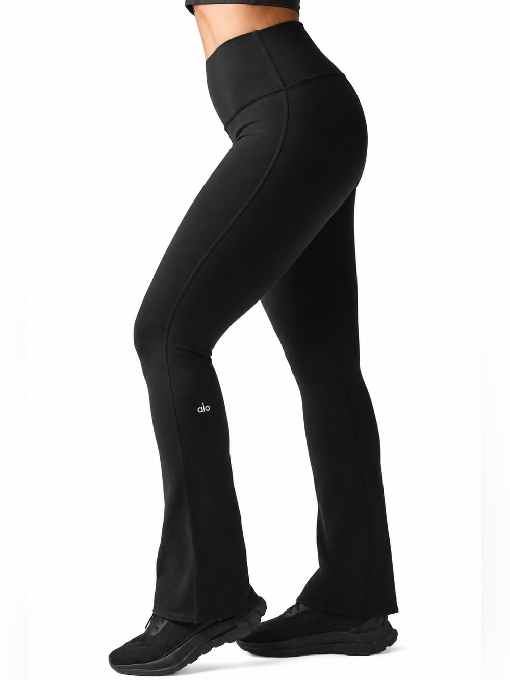 Alo Yoga Black High Waist Bootcut Full Length Leggings Small